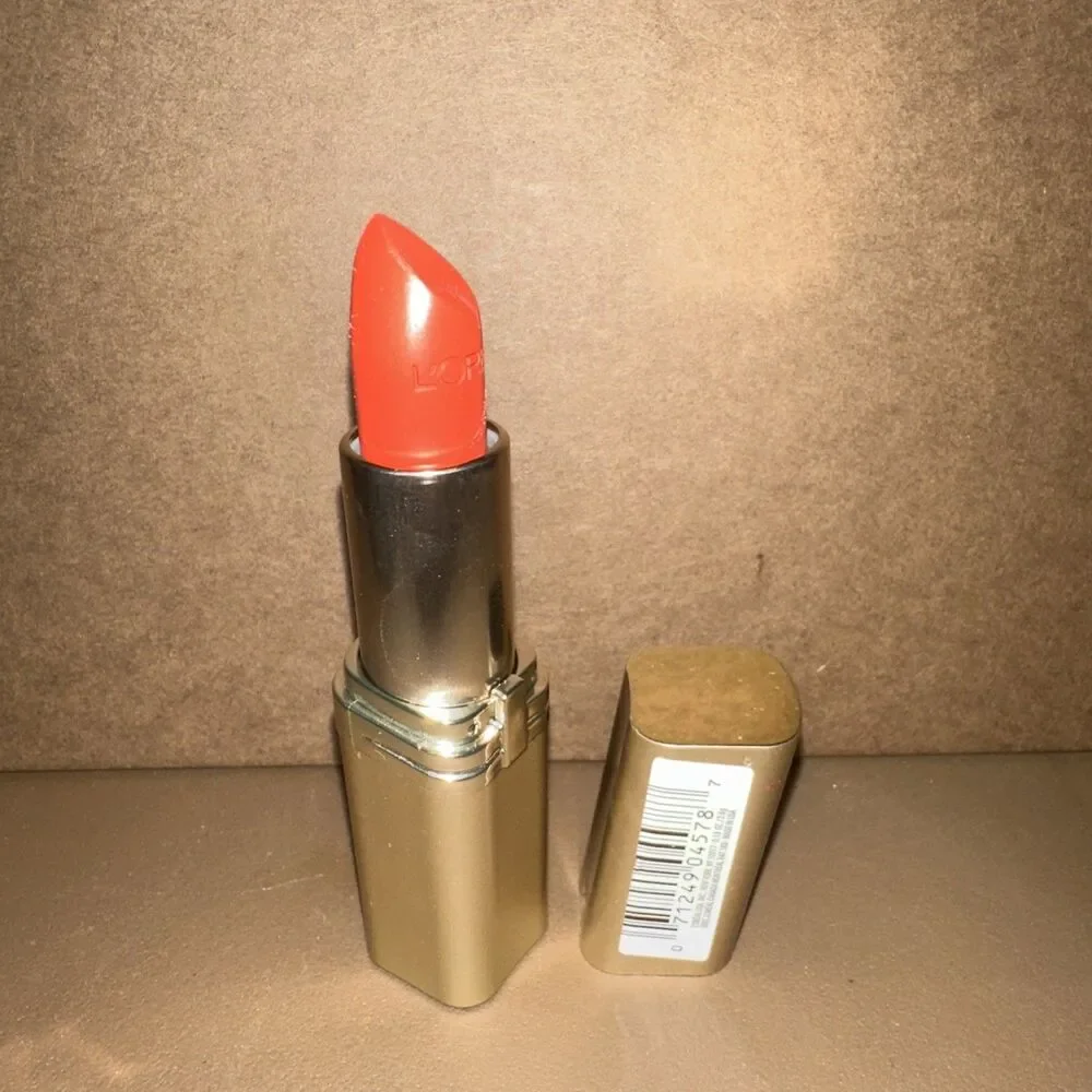 L'Oreal Colour Riche Satin Lipstick 410 Volcanic Orange Coral Argan Oil New